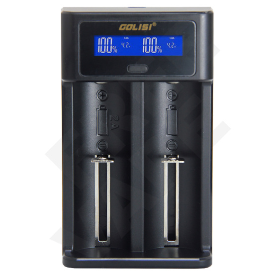 Golisi I2 2A Smart USB Charger with LCD Screen (Black)