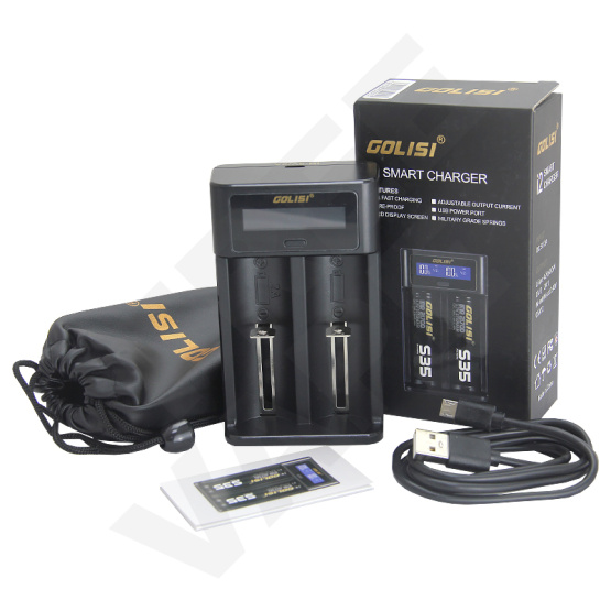 Golisi I2 2A Smart USB Charger with LCD Screen (Black)